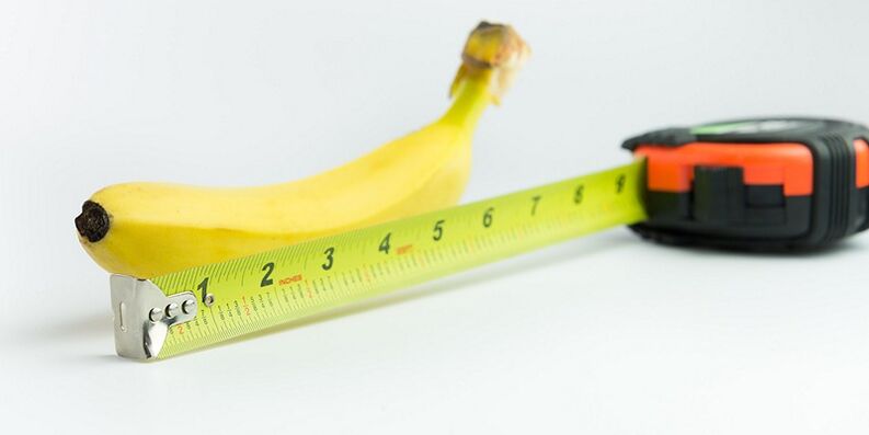 мерење на пенисот по операција на пример на банана